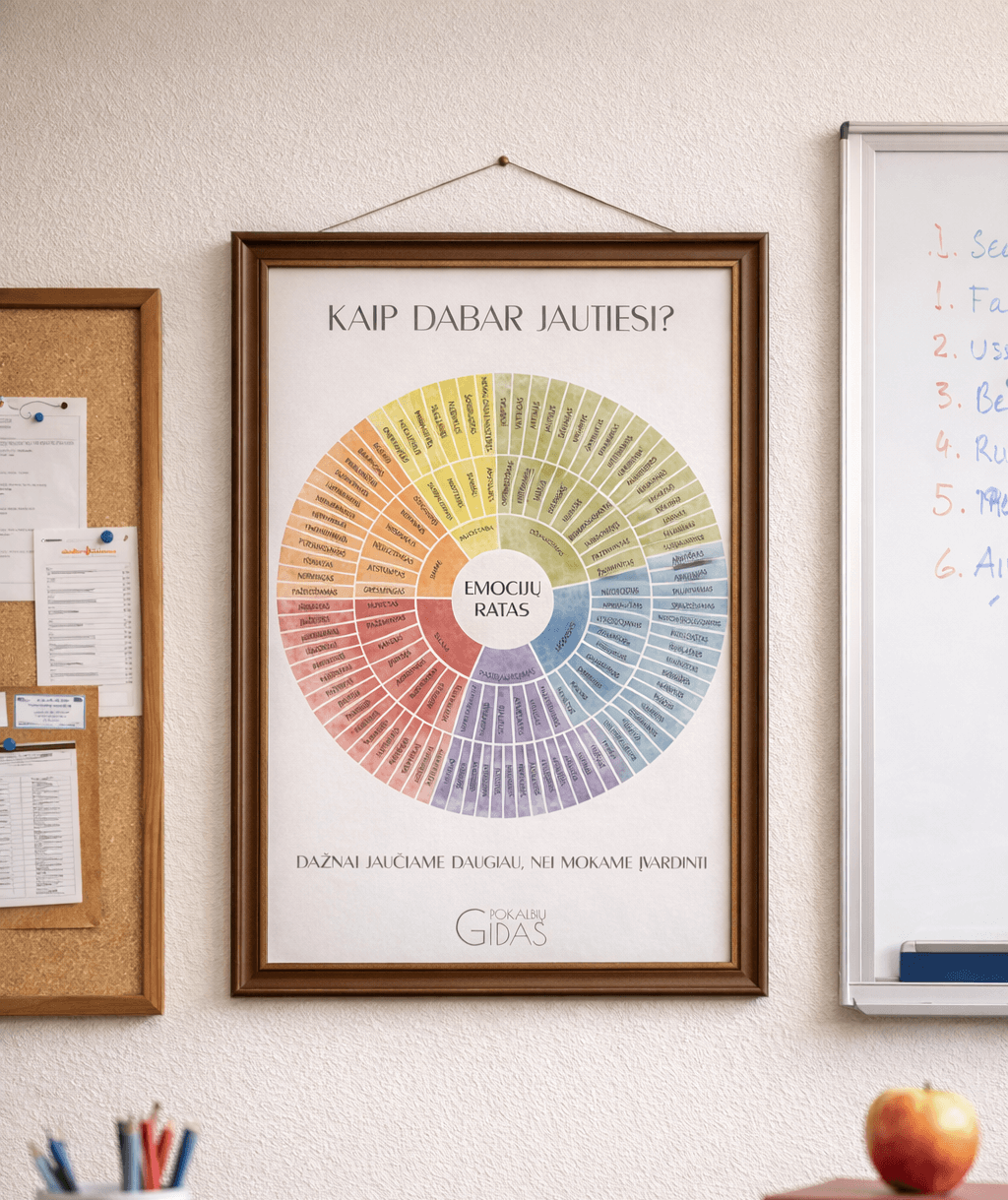 Emocijų ir jausmų ratas A3